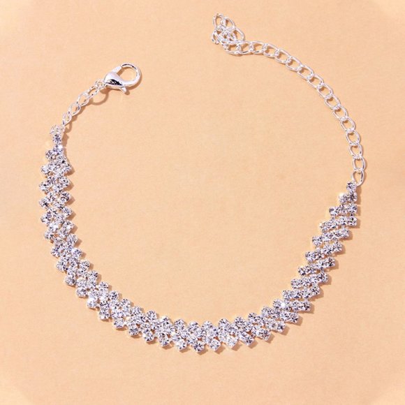 Bohemian Rhinestone Chain Anklet Bracelet Women Tennis Women Leg Jewelry - Picture 4 of 6